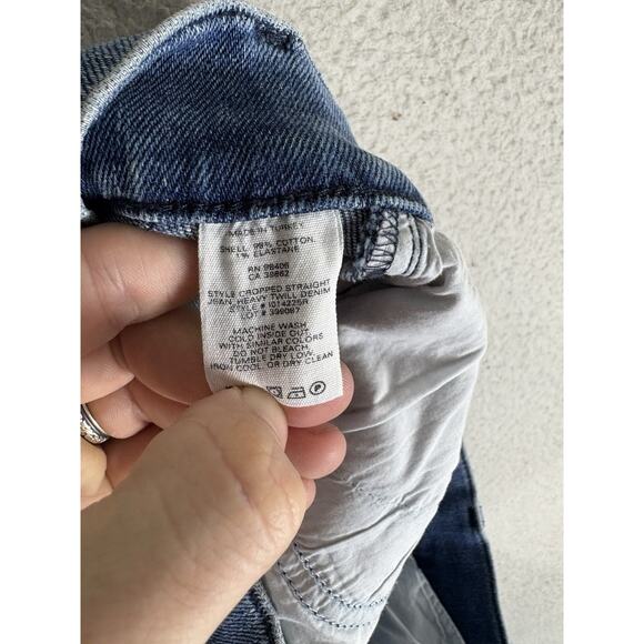 Theory Brand Jeans Womens 30x25 Blue Slim Straight Crop Medium Wash 5 Pocket - Picture 11 of 14